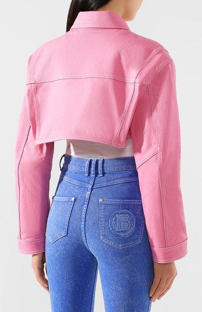 Джинсовая куртка BALMAIN розового цвета по цене 118500 руб., арт. TF08122/D022, фото 4 Джинсовая куртка BALMAIN, арт. TF08122/D022, фото 4