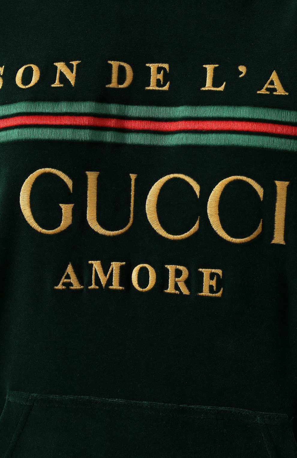 Хлопковое худи GUCCI зеленого цвета по цене 89950 руб., арт. 595773/XJBT1, фото 5 Хлопковое худи GUCCI, арт. 595773/XJBT1, фото 5
