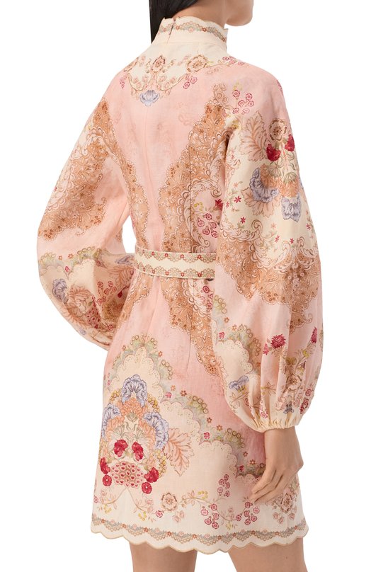 Льняное платье Zimmermann 6470DRS263 Розовый  6470DRS263 Фото 3