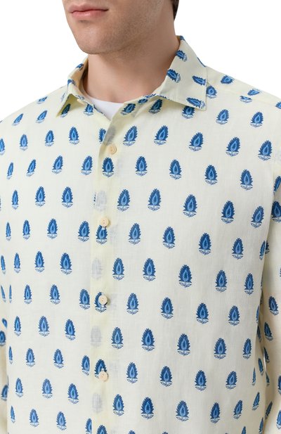 Льняная рубашка MC2 SAINT BARTH кремового цвета по цене 24850 руб., арт. PAMP001-00965L/PAMPL0NA, фото 5 Льняная рубашка MC2 SAINT BARTH, арт. PAMP001-00965L/PAMPL0NA, фото 5