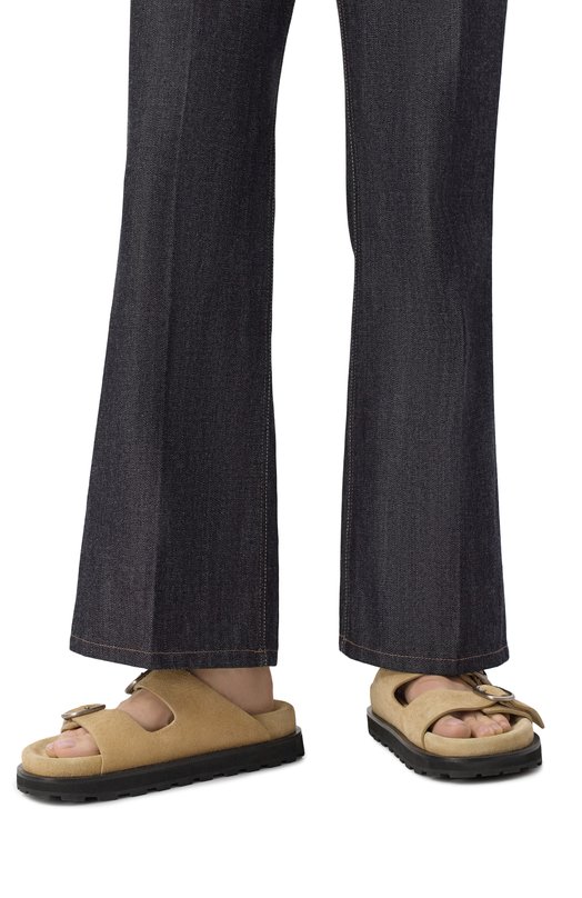 Замшевые шлепанцы Jil Sander J44WP0026-P8213 Бежевый  J44WP0026-P8213 Фото 3