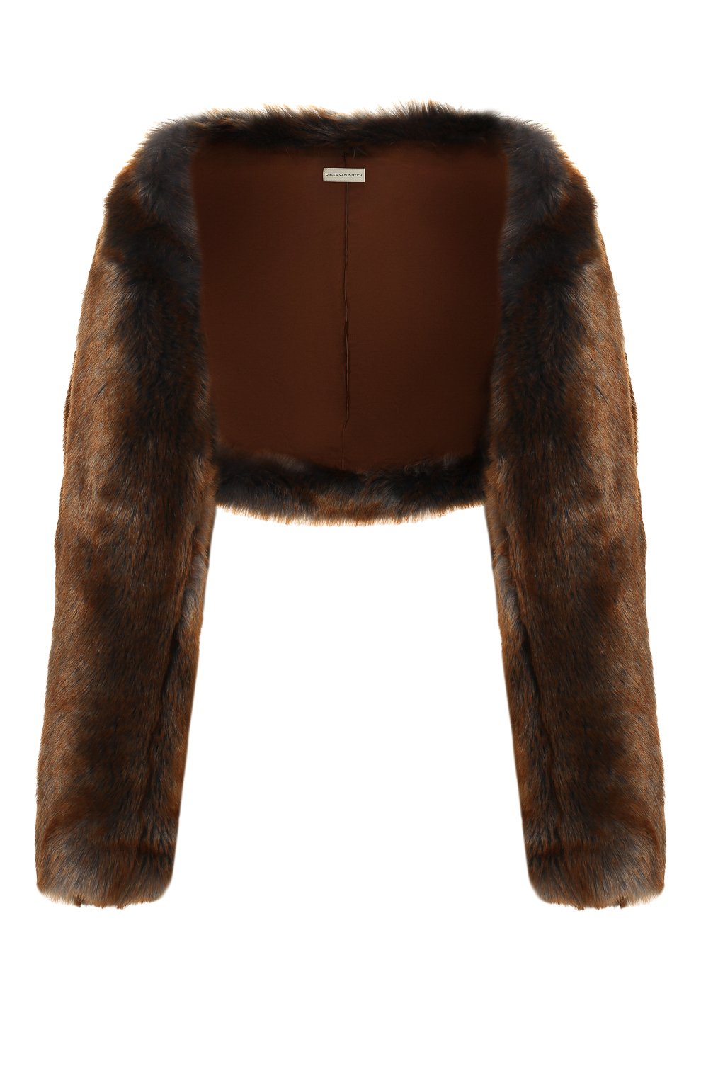 Накидка из экомеха DRIES VAN NOTEN коричневого цвета по цене 42750 руб., арт. 192-10611-8130, фото 1 Накидка из экомеха DRIES VAN NOTEN, арт. 192-10611-8130, фото 1