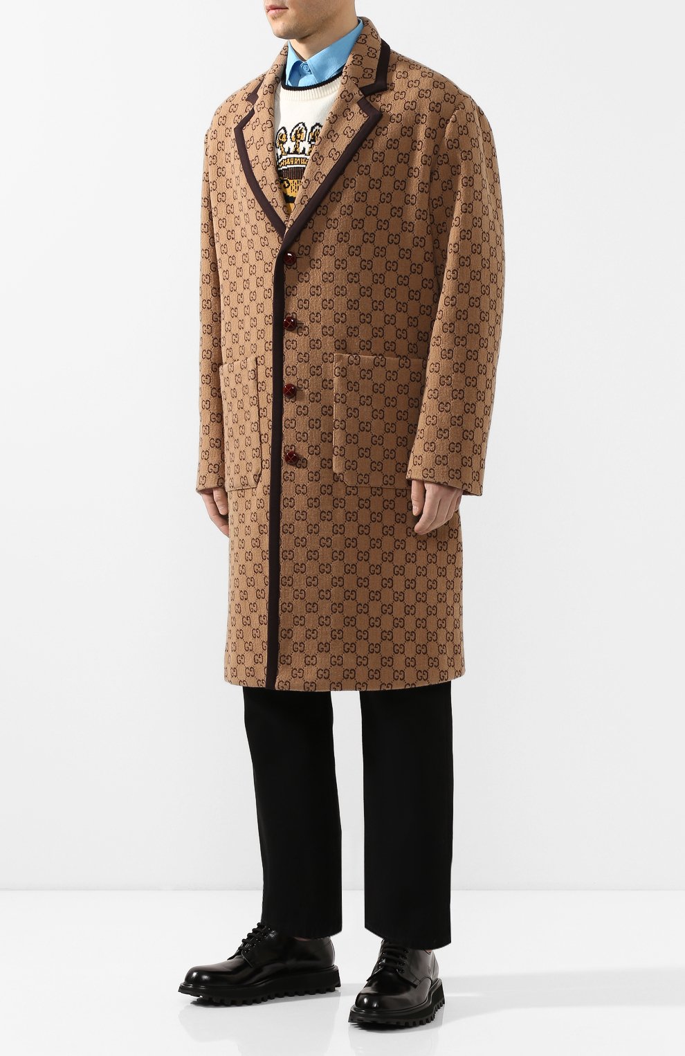 Шерстяное пальто GUCCI, арт. 598710/Z8AF1, фото 3