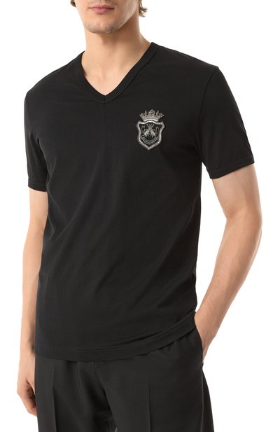 Хлопковая футболка DOLCE & GABBANA, арт. G8HL7Z/G704C, фото 3