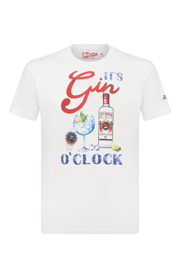 Мужская хлопковая футболка MC2 SAINT BARTH белого цвета, арт. STBM TSHIRT MAN/TSHM001/02203B | Фото 1 (Материал внешний: Хлопок; Рукава: Короткие; Длина (для топов): Стандартные; Стили: Гранж; Принт: С принтом; Кросс-КТ: Пляж, Джерси; Мужское Кросс-КТ: Футболка-одежда)