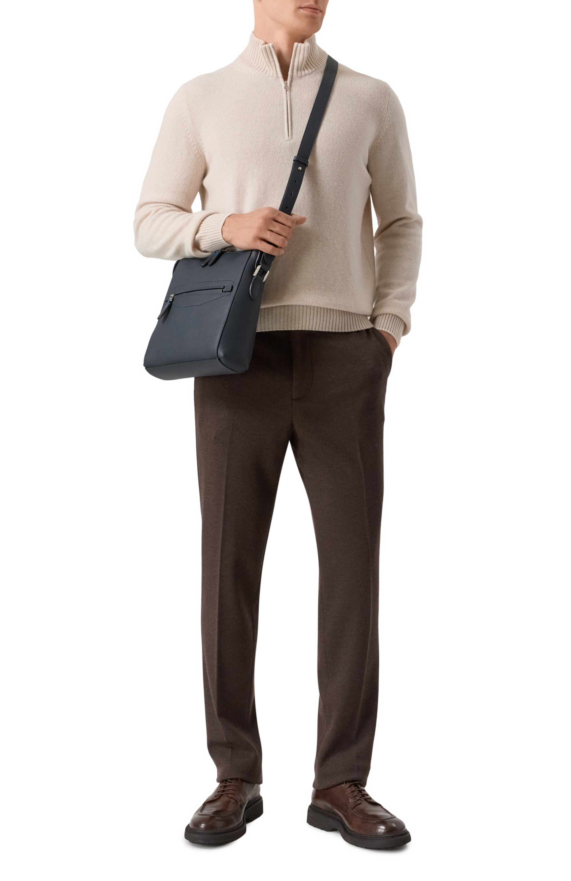 Сумка SANTONI темно-синего цвета по цене 106500 руб., арт. UIBBA2688BS-ACSUU55, фото 7 Сумка SANTONI, арт. UIBBA2688BS-ACSUU55, фото 7