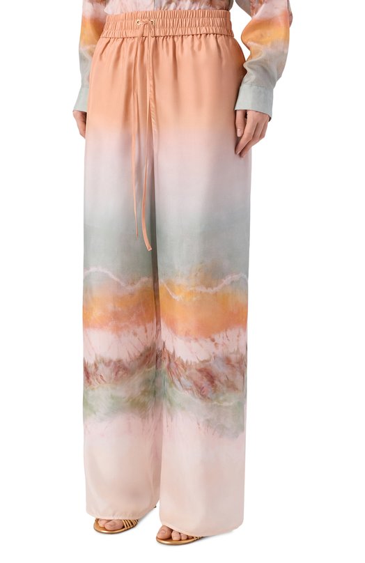 Шелковые брюки Zimmermann 5666PRS263 Разноцветный  5666PRS263 Фото 3