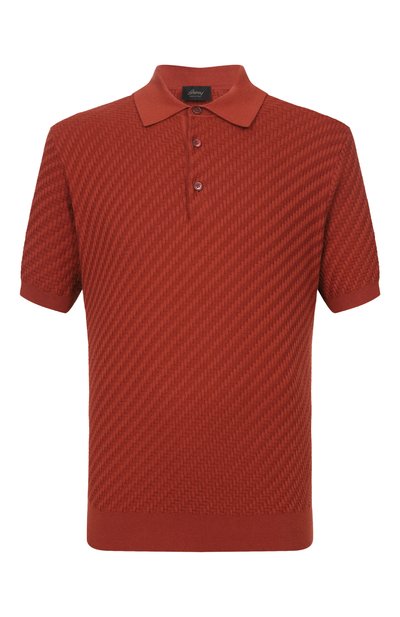 Мужская поло из хлопка и шелка BRIONI, арт. UMR200/PAK22