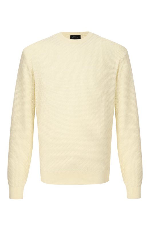 Джемпер из хлопка и шелка Brioni UMQ90L/PAK22 Кремовый UMQ90L/PAK22