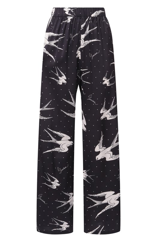 Атласные брюки YANINA T-3136A Чёрно-белый T-3136A