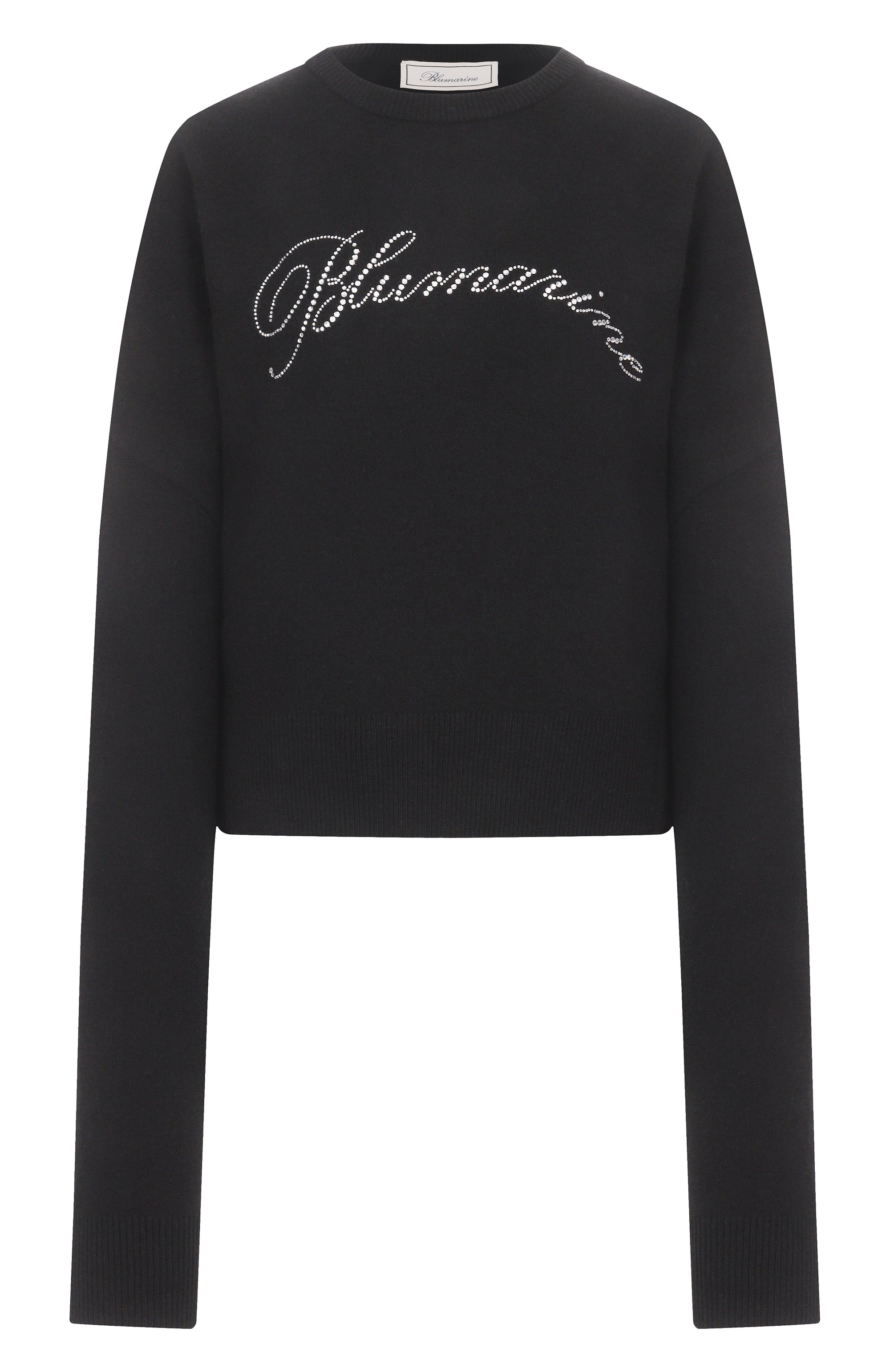 Шерстяной пуловер BLUMARINE черного цвета по цене 51750 руб., арт. 2M617A, фото 1 Шерстяной пуловер BLUMARINE, арт. 2M617A, фото 1