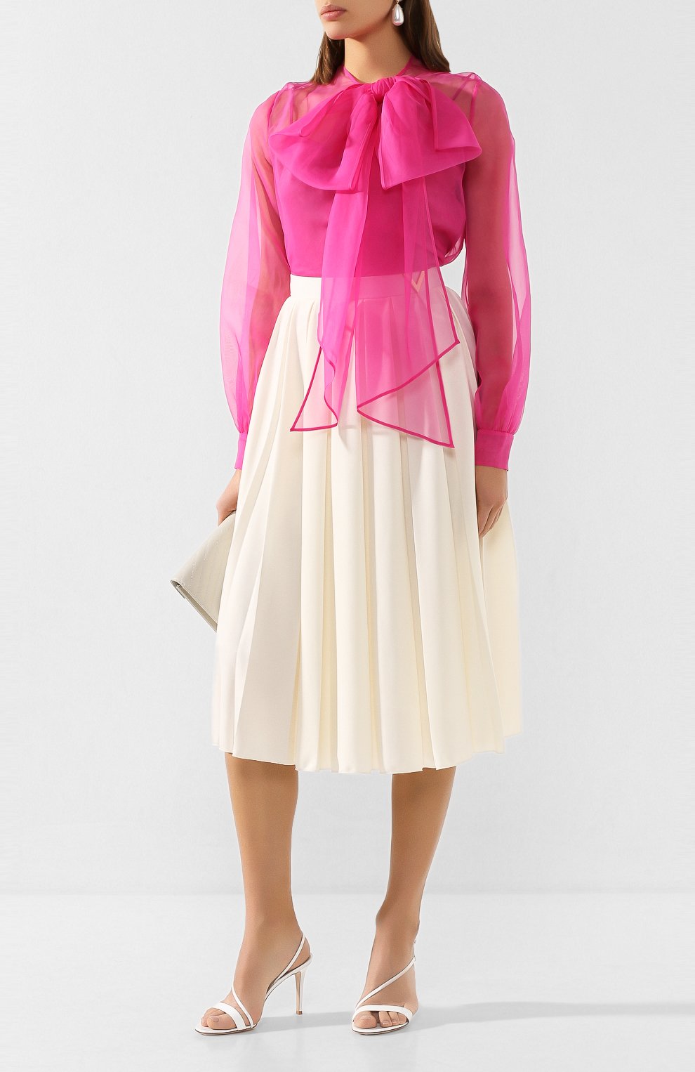 Шелковая блузка VALENTINO, арт. TB0AE4U51C8, фото 2