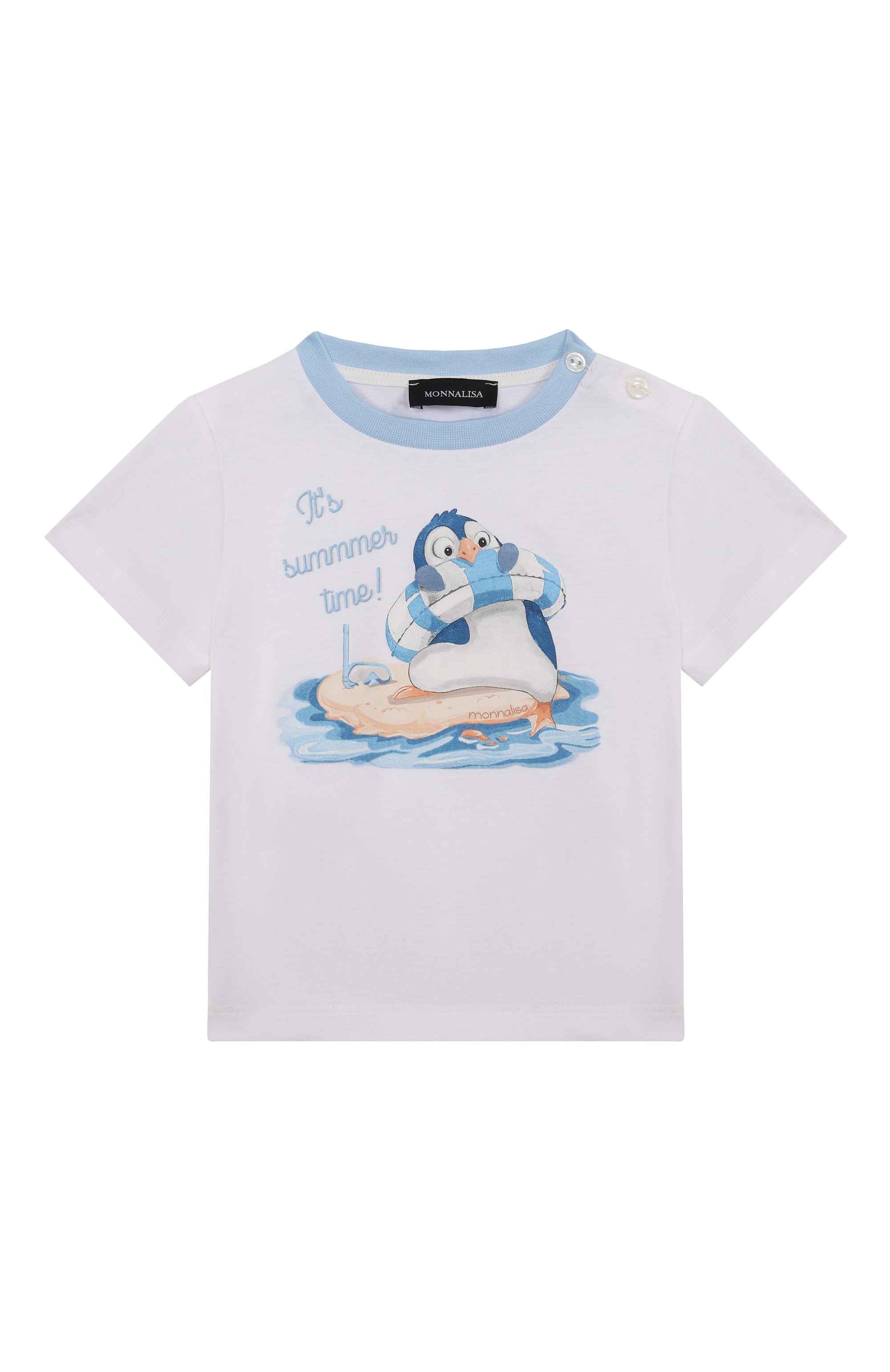 Хлопковая футболка MONNALISA, арт. 28E607, фото 1
