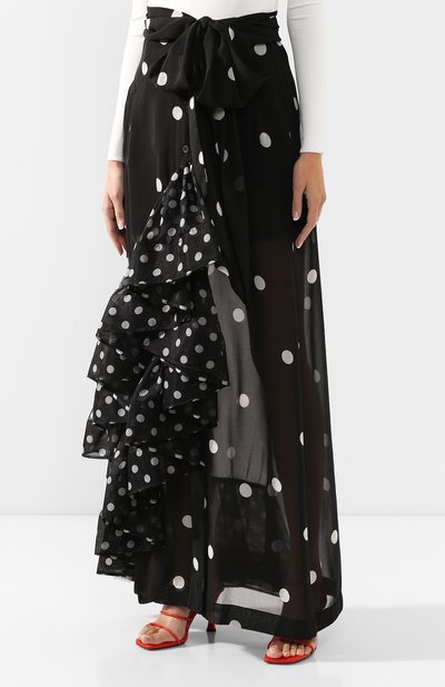 Юбка-макси DRIES VAN NOTEN черно-белого цвета по цене 114500 руб., арт. 201-30873-9421, фото 3 Юбка-макси DRIES VAN NOTEN, арт. 201-30873-9421, фото 3
