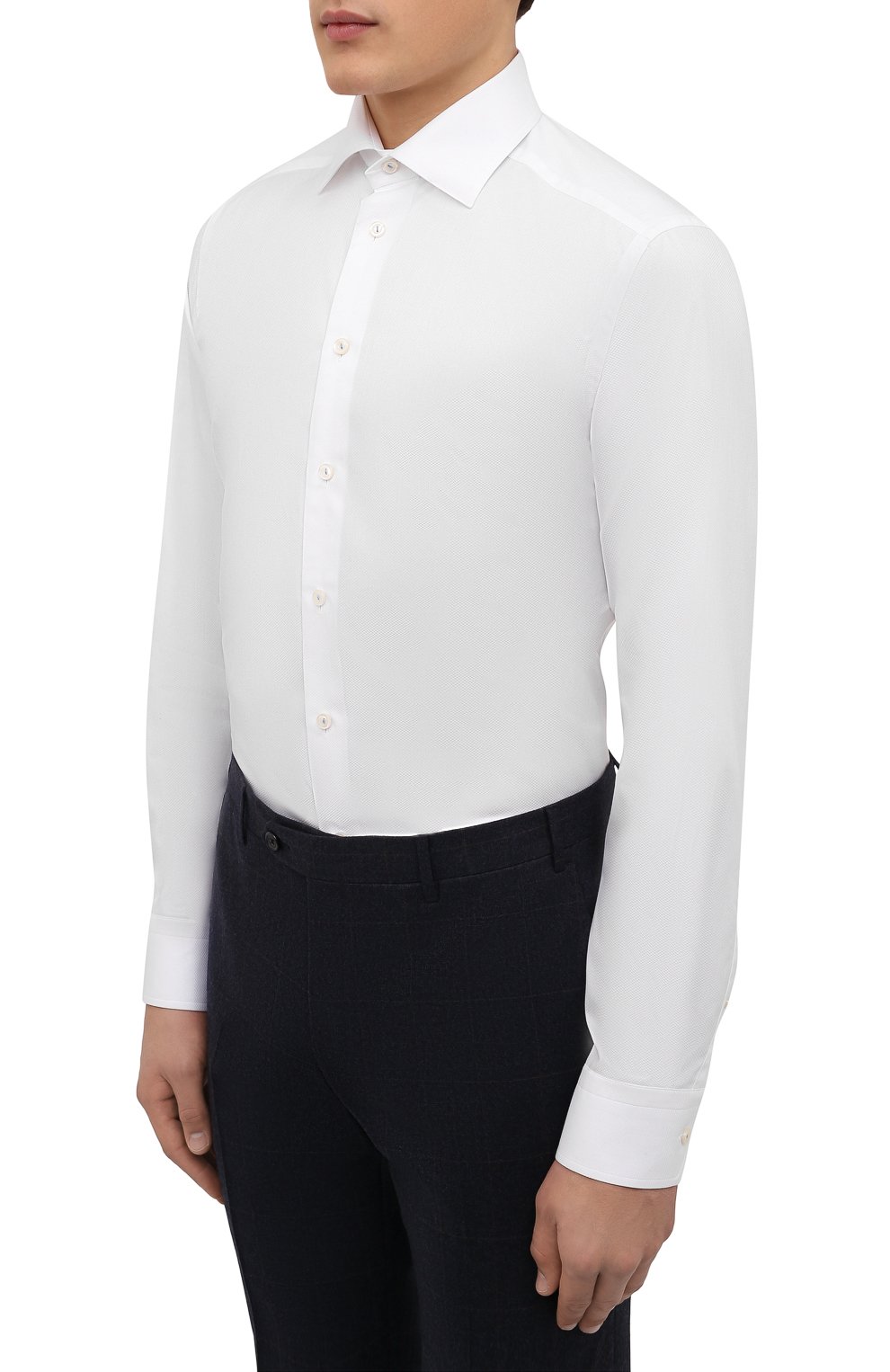 Хлопковая сорочка ETON белого цвета по цене 22500 руб., арт. 1000 02419, фото 3 Хлопковая сорочка ETON, арт. 1000 02419, фото 3