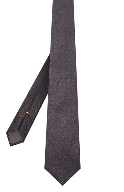 Шелковый галстук CANALI коричневого цвета по цене 10550 руб., арт. 18/HJ02911, фото 2 Шелковый галстук CANALI, арт. 18/HJ02911, фото 2