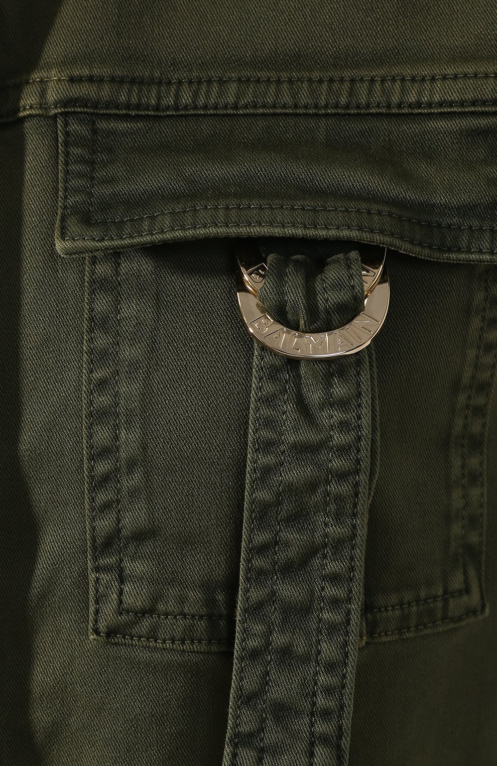 Укороченная рубашка BALMAIN хаки цвета по цене 118500 руб., арт. TF12350/C195, фото 5 Укороченная рубашка BALMAIN, арт. TF12350/C195, фото 5