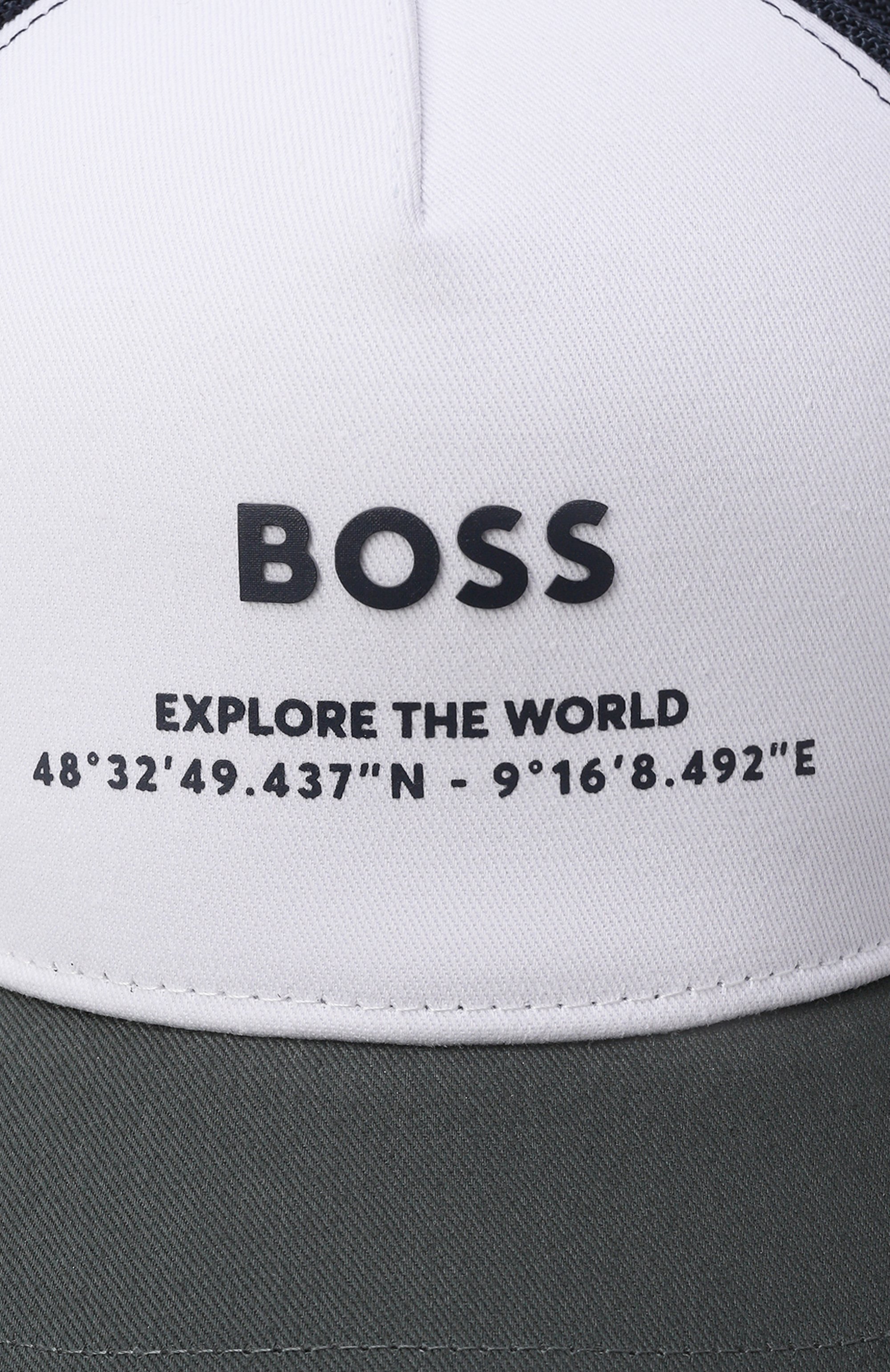 Хлопковая бейсболка BOSS темно-синего цвета по цене 5995 руб., арт. J53126, фото 3 Хлопковая бейсболка BOSS, арт. J53126, фото 3