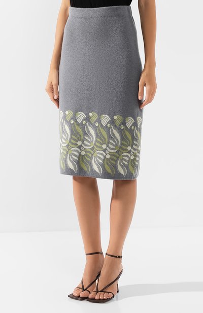 Шерстяная юбка DRIES VAN NOTEN серого цвета по цене 38650 руб., арт. 192-11207-8723, фото 3 Шерстяная юбка DRIES VAN NOTEN, арт. 192-11207-8723, фото 3