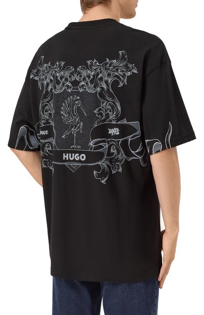 Хлопковая футболка HUGO, арт. 50542817, фото 4