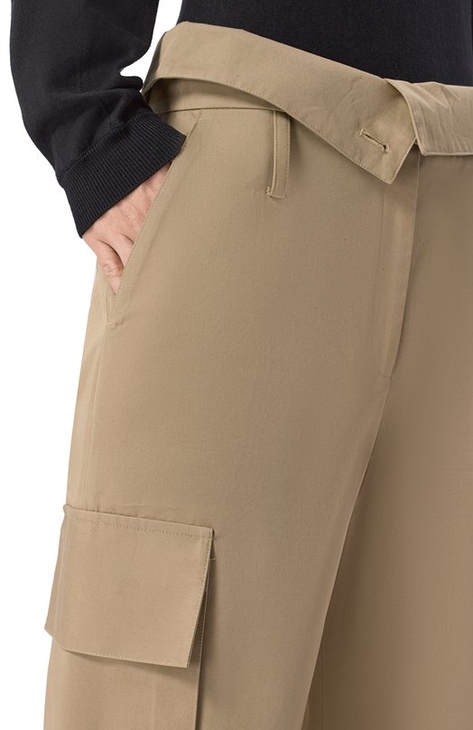 Хлопковые брюки-карго Iro WP23INDRA Бежевый  WP23INDRA Фото 5