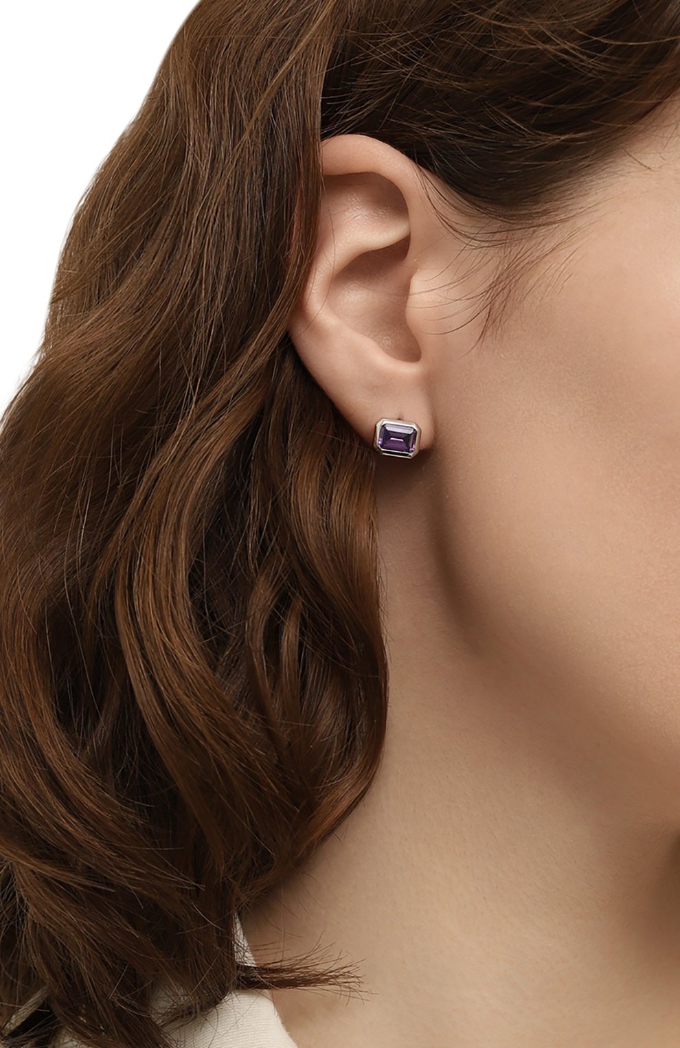 Серьги NUMBERING фиолетового цвета по цене 16750 руб., арт. 3145, фото 2 Серьги NUMBERING, арт. 3145, фото 2