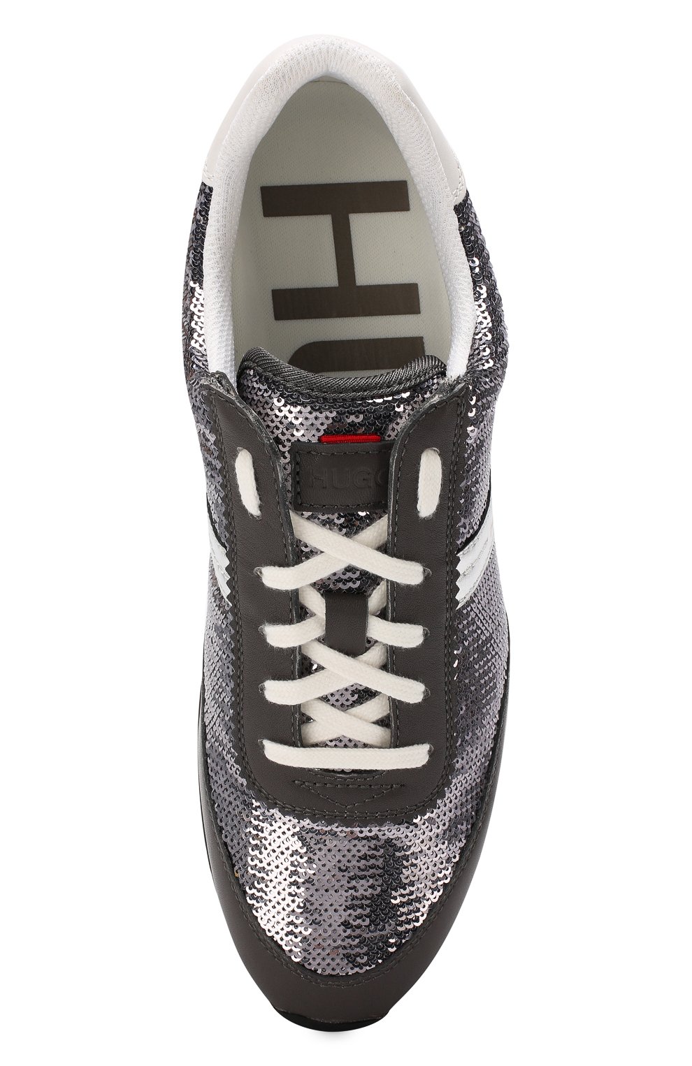 Комбинированные кроссовки BOSS серого цвета по цене 13000 руб., арт. 50413232, фото 5 Комбинированные кроссовки BOSS, арт. 50413232, фото 5