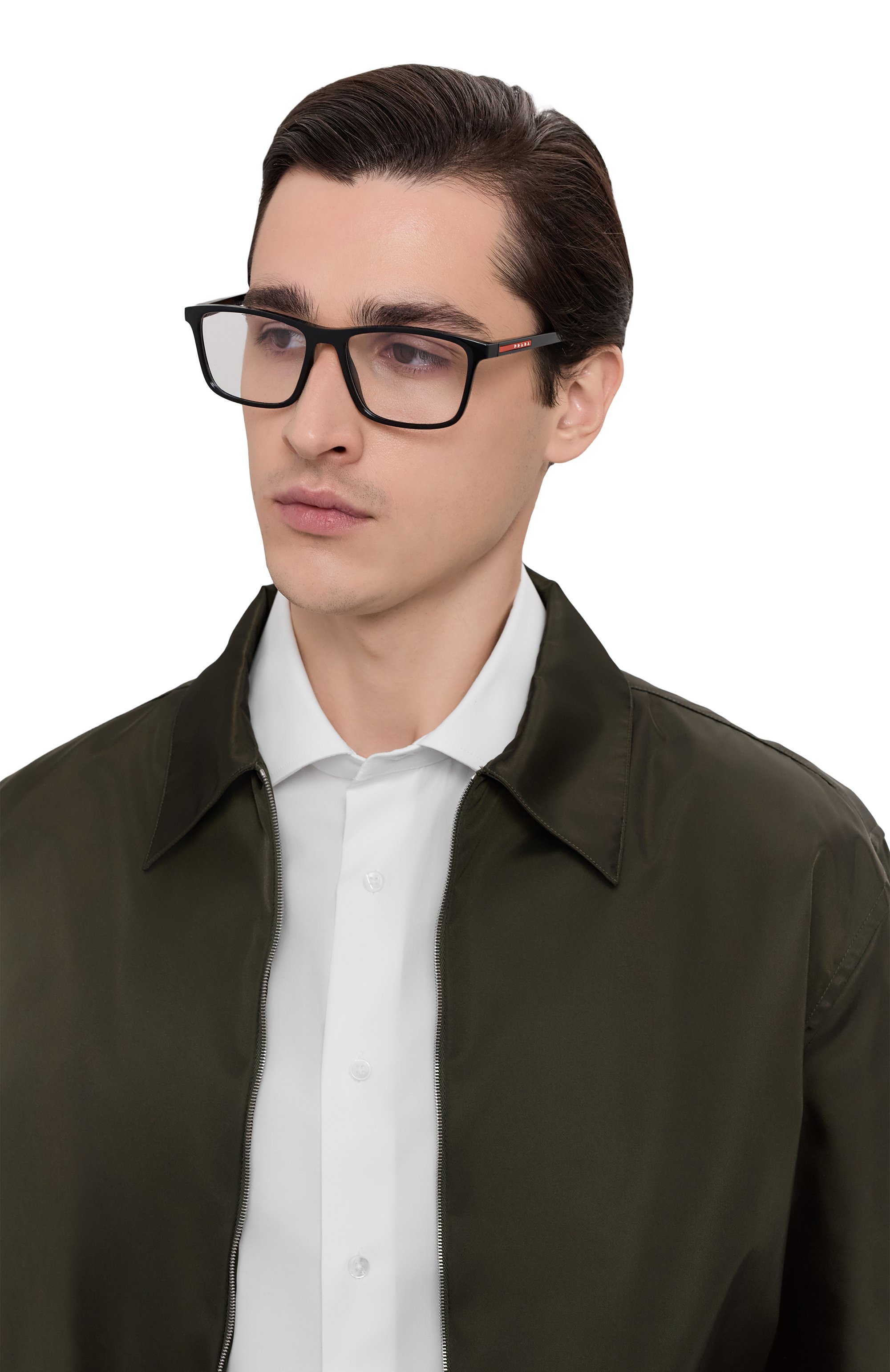 Оправа PRADA LINEA ROSSA черного цвета по цене 35800 руб., арт. 01QV-1AB101, фото 2 Оправа PRADA LINEA ROSSA, арт. 01QV-1AB101, фото 2
