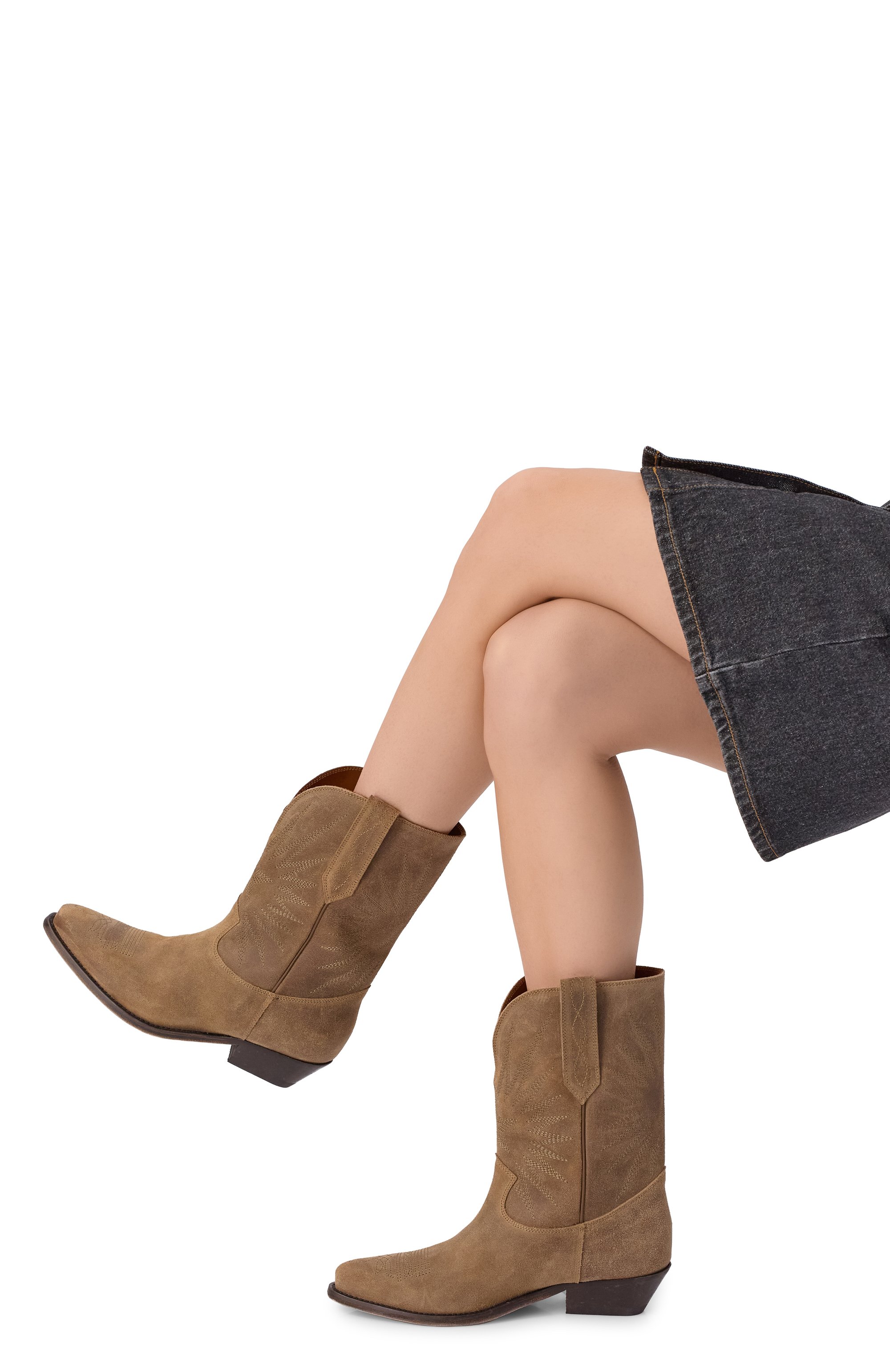 Замшевые казаки wish star GOLDEN GOOSE DELUXE BRAND, арт. GWF00136.F008199, фото 2