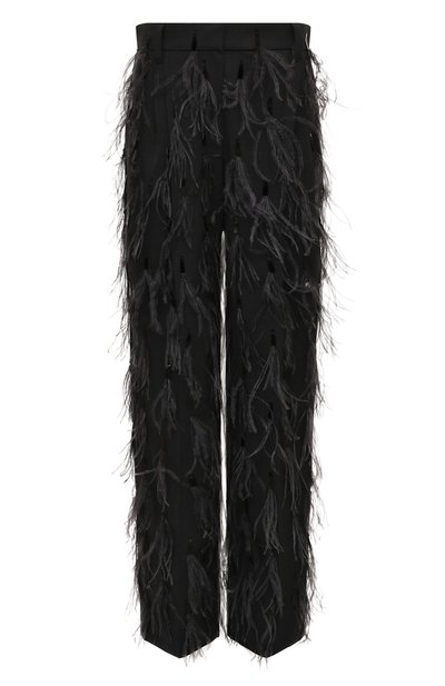 Женские шерстяные брюки с отделкой перьями BRUNELLO CUCINELLI, арт. M0W07P8766