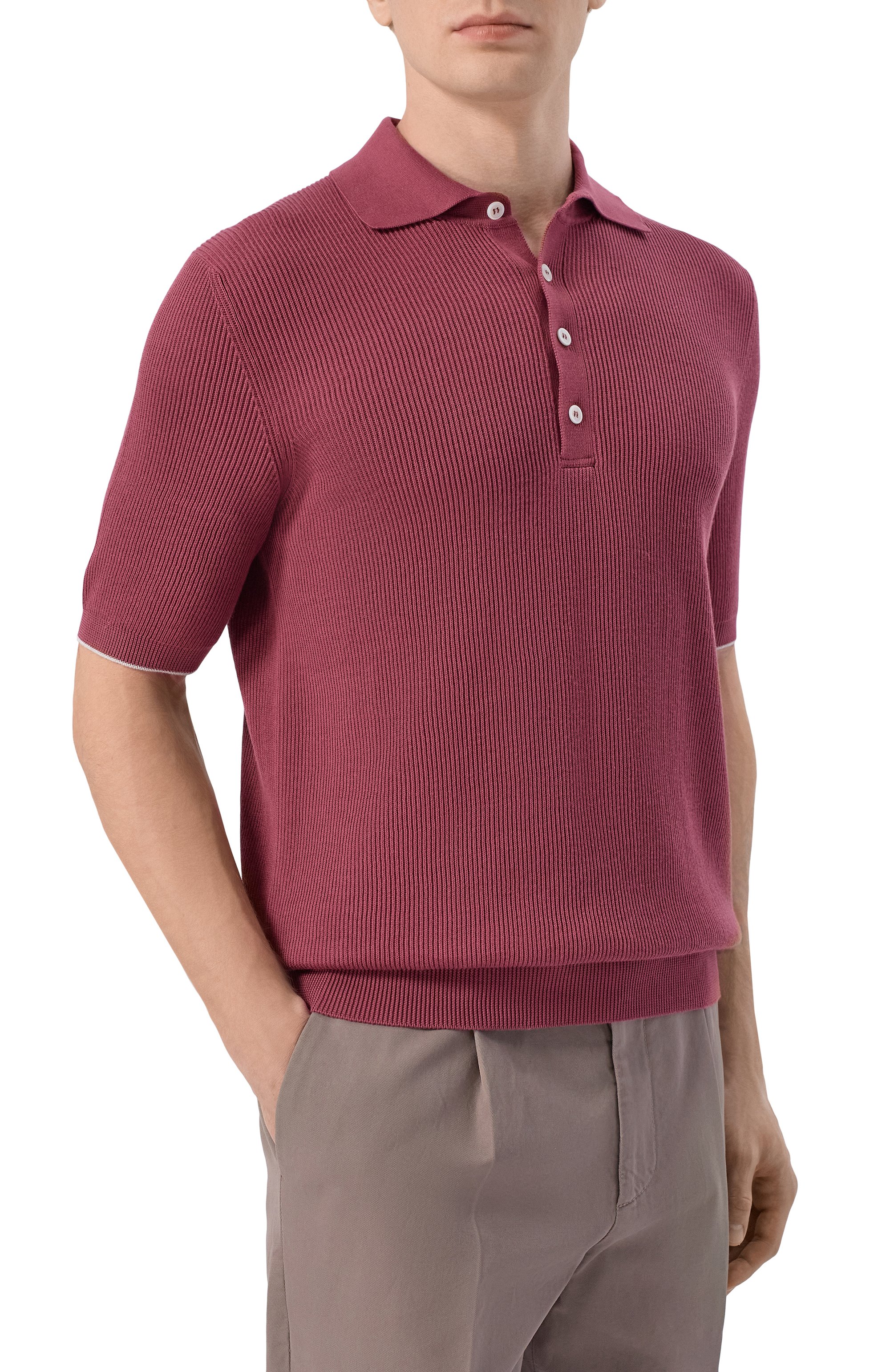 Хлопковое поло BRUNELLO CUCINELLI, арт. M29400025, фото 3