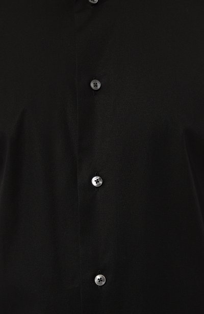 Хлопковая сорочка ZEGNA черного цвета по цене 41250 руб., арт. 704104A7/9MS0BA, фото 5 Хлопковая сорочка ZEGNA, арт. 704104A7/9MS0BA, фото 5