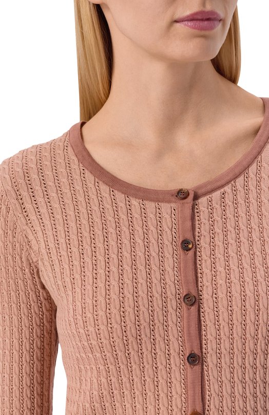 Хлопковый кардиган Kiton D61782 Бежевый  D61782 Фото 5