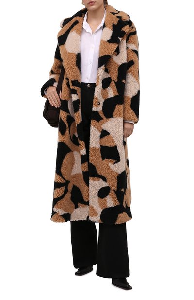 Шуба из экомеха BOSS бежевого цвета по цене 116500 руб., арт. 50458640, фото 2 Шуба из экомеха BOSS, арт. 50458640, фото 2