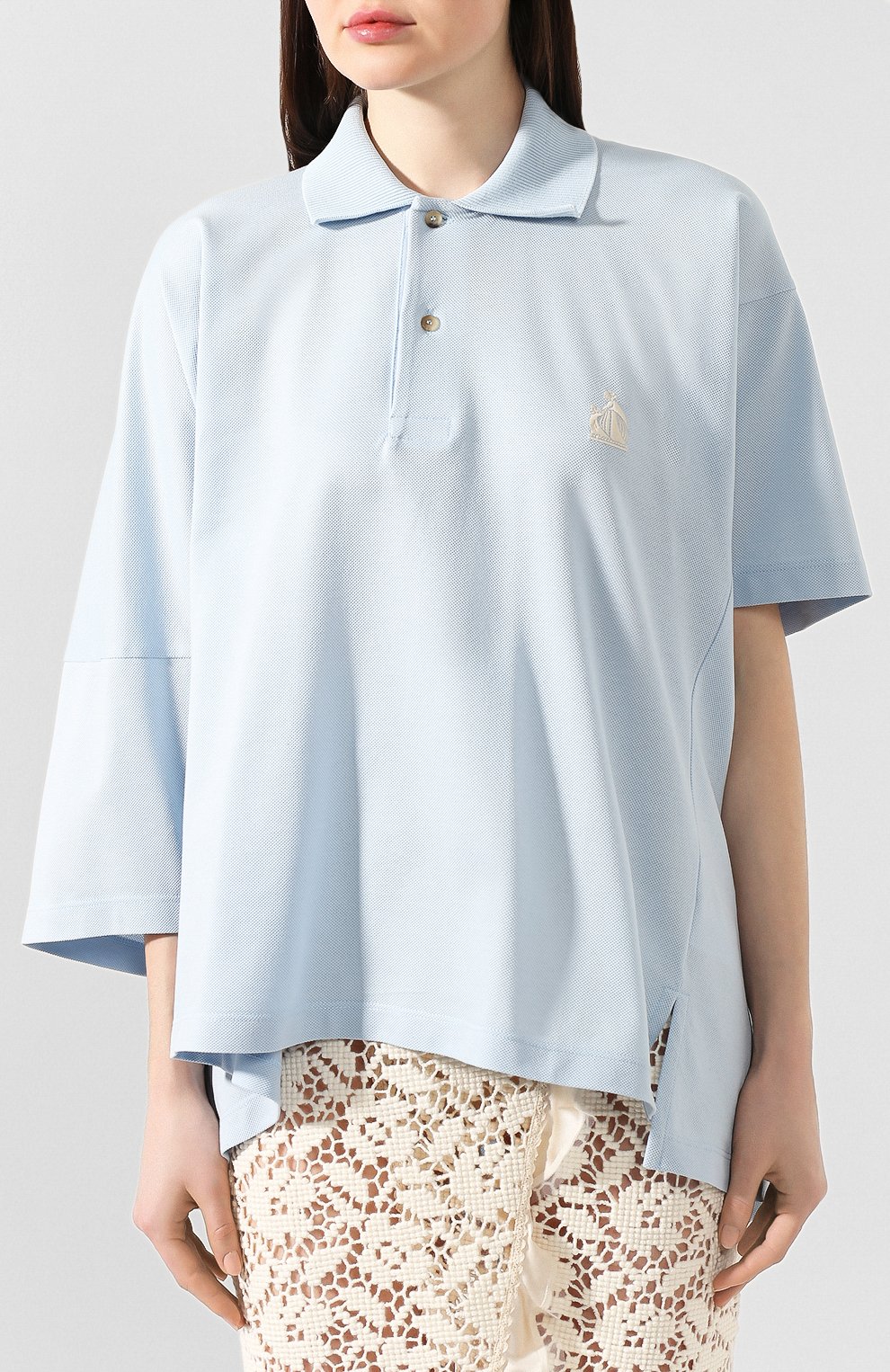 Хлопковое поло LANVIN, арт. RW-T0612J-JG01-E20, фото 3