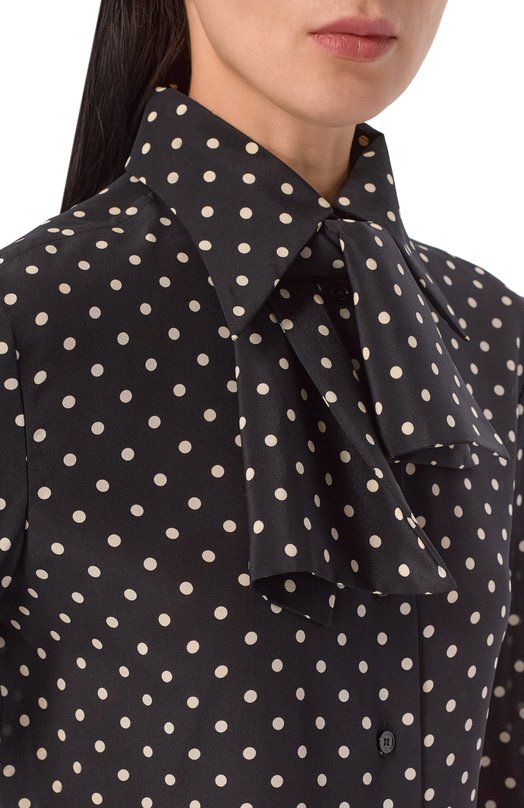 Шелковая блузка Valentino 8B3AB8429DW Чёрно-белый  8B3AB8429DW Фото 5