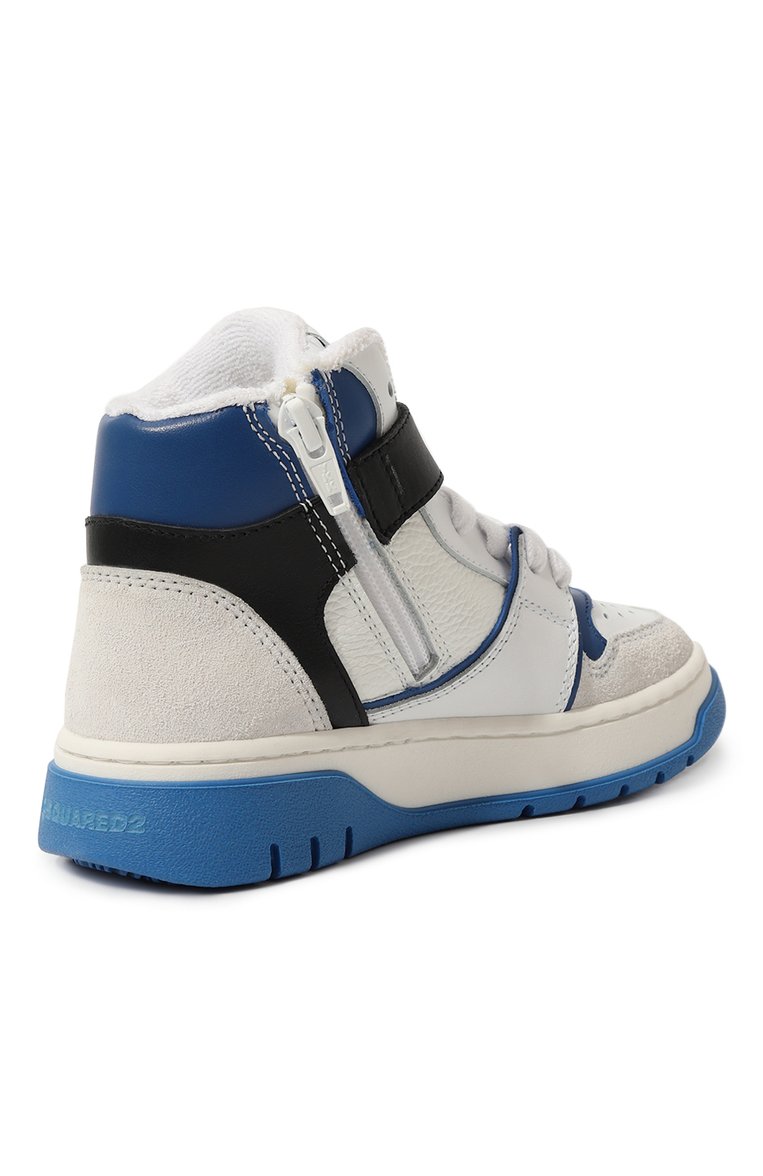 Высокие кеды из кожи DSQUARED2, арт. 75660/28-35, фото 1