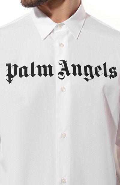 Хлопковая рубашка PALM ANGELS, арт. PMGA099C99FAB0010110, фото 5