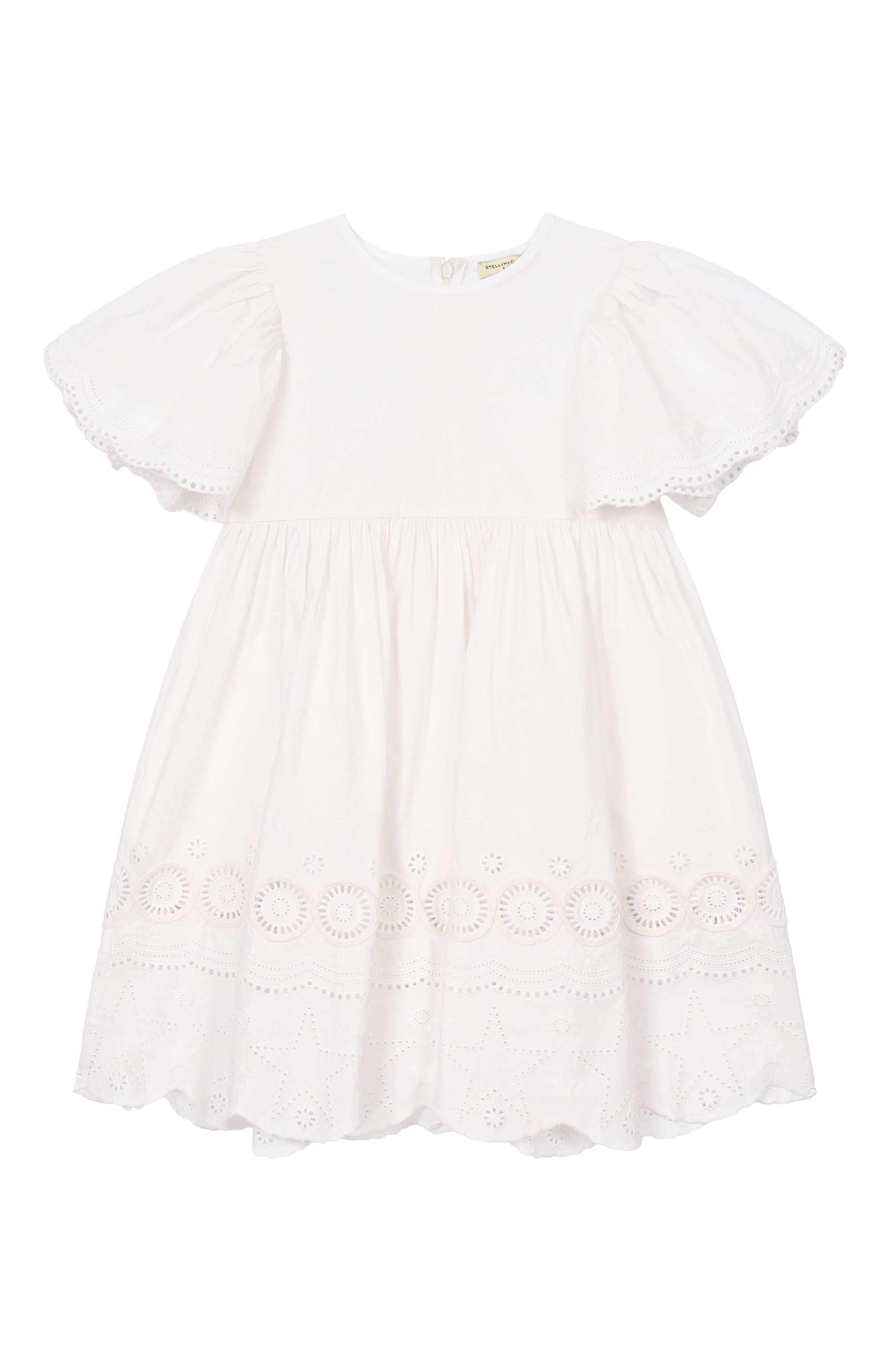 Хлопковое платье STELLA MCCARTNEY белого цвета по цене 24800 руб., арт. TY1F01, фото 1 Хлопковое платье STELLA MCCARTNEY, арт. TY1F01, фото 1