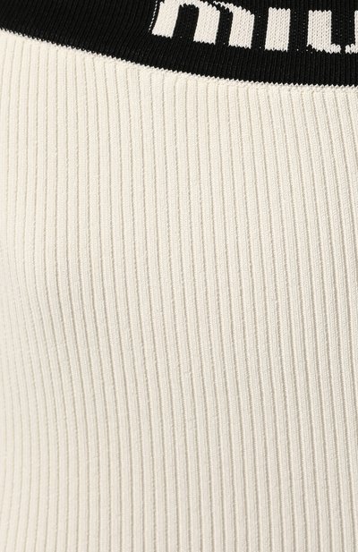 Шорты из вискозы MIU MIU молочного цвета по цене 83000 руб., арт. MMP151-1YN9-F0304, фото 5 Шорты из вискозы MIU MIU, арт. MMP151-1YN9-F0304, фото 5