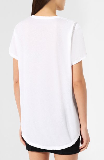Хлопковая футболка ANN DEMEULEMEESTER белого цвета по цене 15800 руб., арт. 1901-3959-232-001, фото 4 Хлопковая футболка ANN DEMEULEMEESTER, арт. 1901-3959-232-001, фото 4