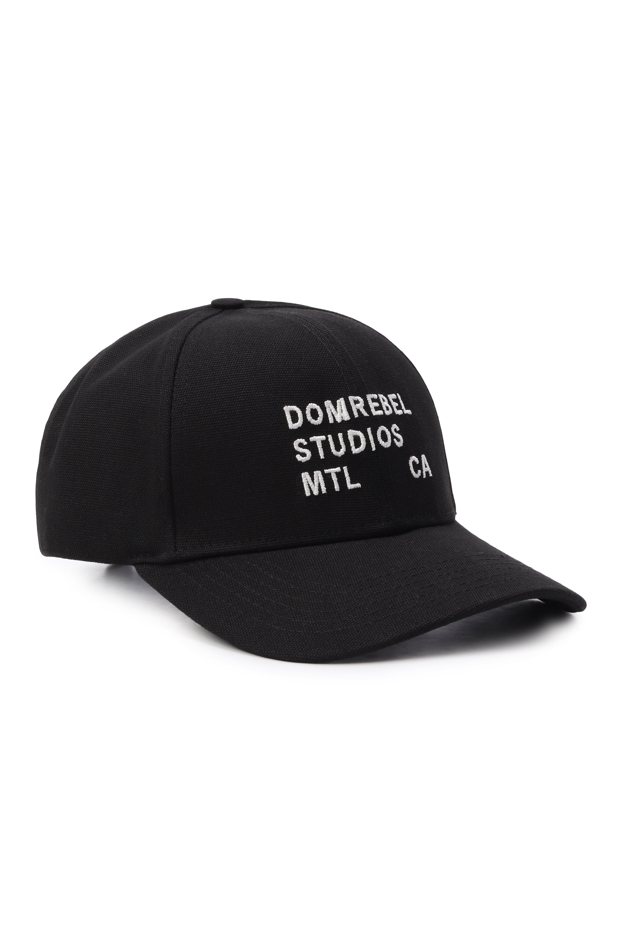 Хлопковая бейсболка DOMREBEL черного цвета по цене 18550 руб., арт. STAFF/BASEBALL CAP, фото 1 Хлопковая бейсболка DOMREBEL, арт. STAFF/BASEBALL CAP, фото 1