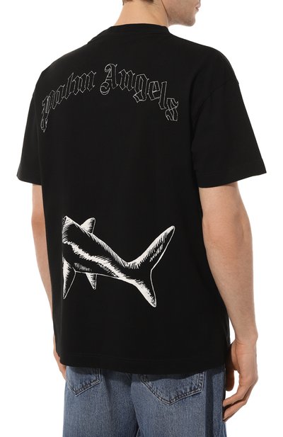Хлопковая футболка PALM ANGELS, арт. PMAA001S23JER0011003, фото 4