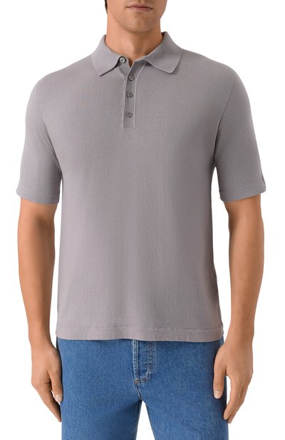 Хлопковое поло MVST серого цвета по цене 88650 руб., арт. MS61-644MU, фото 3 Хлопковое поло MVST, арт. MS61-644MU, фото 3