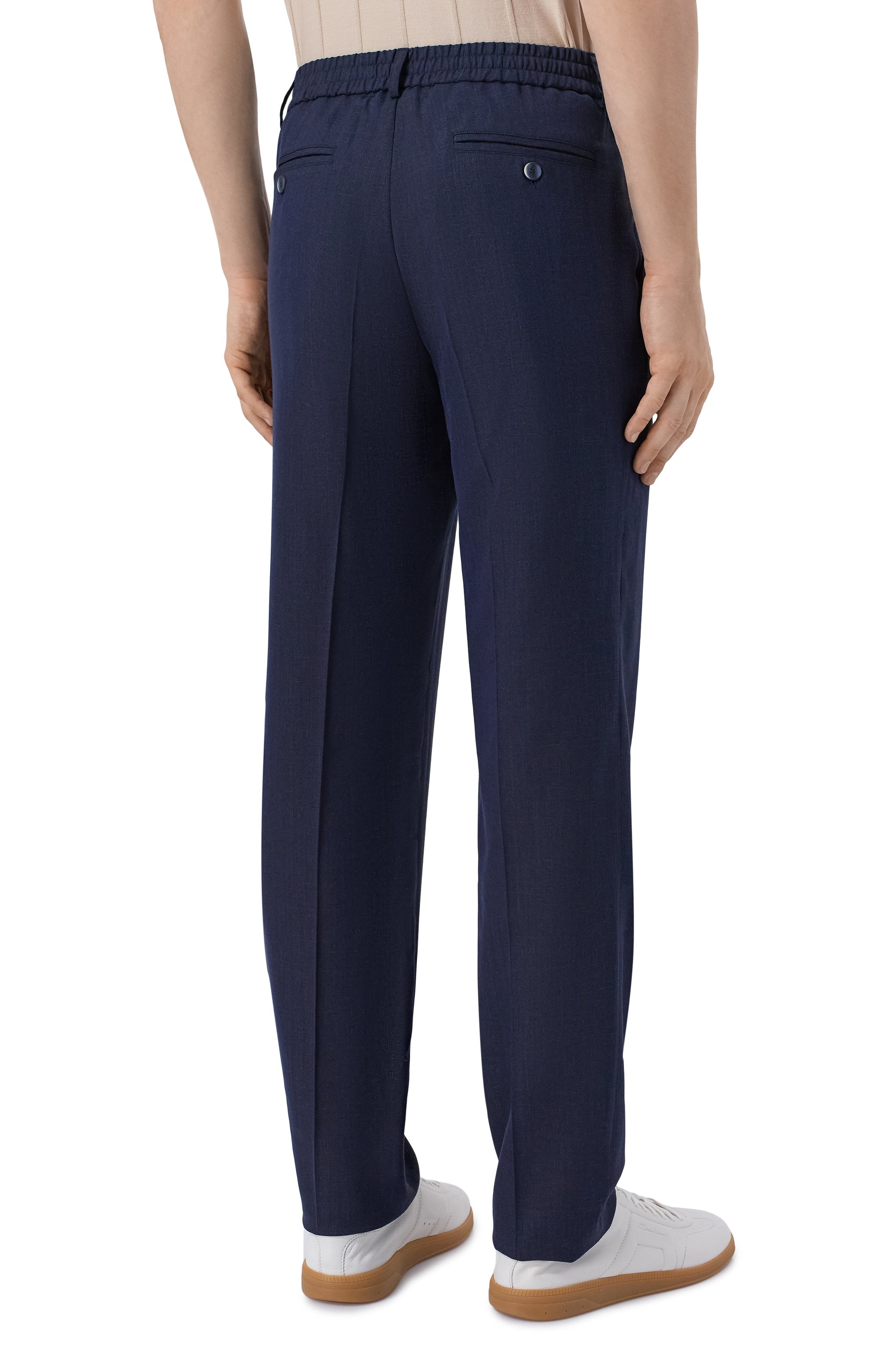 Брюки из шерсти и шелка CAPOBIANCO, арт. 20M807.LR00., фото 4