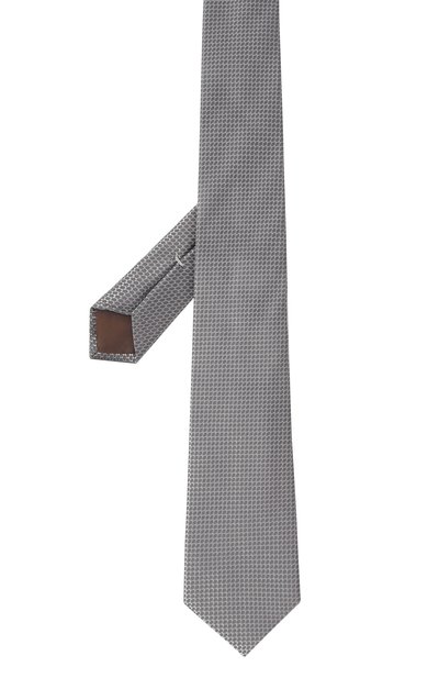 Шелковый галстук CANALI серого цвета по цене 18500 руб., арт. 18/HJ04177, фото 3 Шелковый галстук CANALI, арт. 18/HJ04177, фото 3