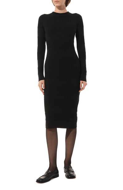 Шерстяное платье LORENA ANTONIAZZI черного цвета по цене 86450 руб., арт. SI22111AM22B/2801, фото 3 Шерстяное платье LORENA ANTONIAZZI, арт. SI22111AM22B/2801, фото 3