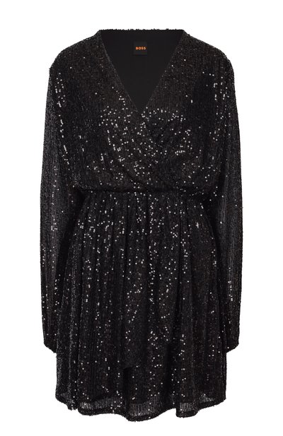 Женское платье с отделкой пайетками BOSS ORANGE, арт. 50548326