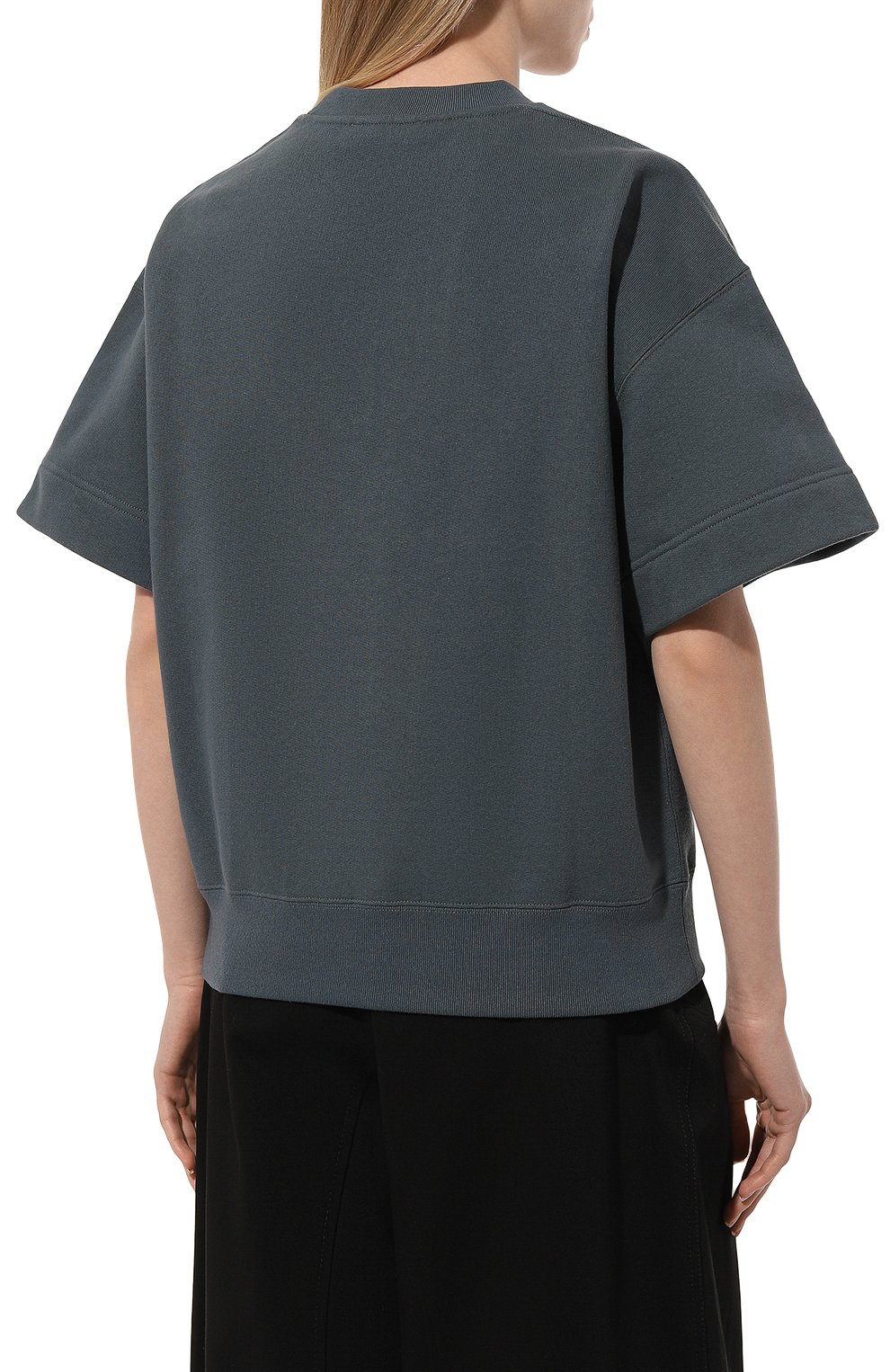 Хлопковая футболка JIL SANDER синего цвета по цене 46400 руб., арт. J40GC0105/J20039, фото 4 Хлопковая футболка JIL SANDER, арт. J40GC0105/J20039, фото 4