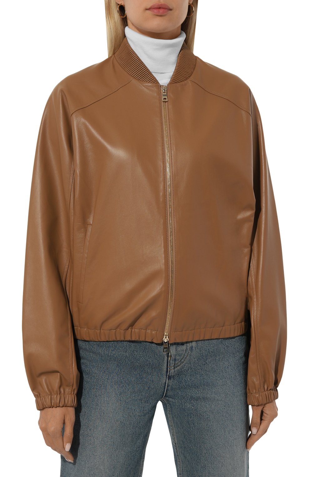 Кожаный бомбер ZEYNEP ARCAY, арт. SS22JK08, фото 3